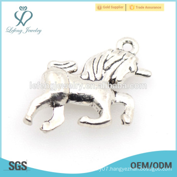 Cute alloy silver animal pendant charm, silver horse charms wholesale in high quality